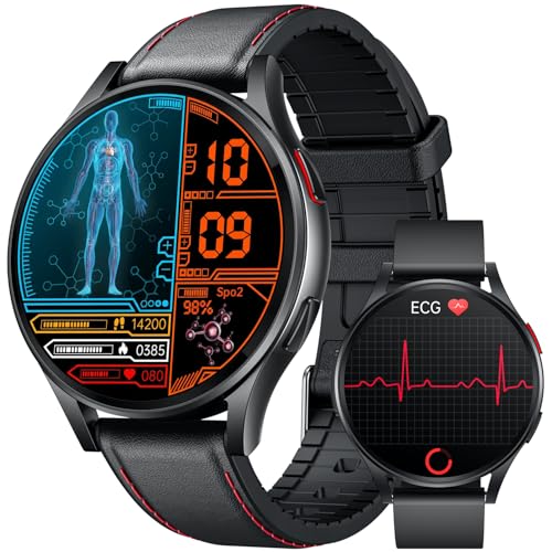 Smartwatch Herren mit EKG+𝐇𝐑𝐕 Blutdruck...
