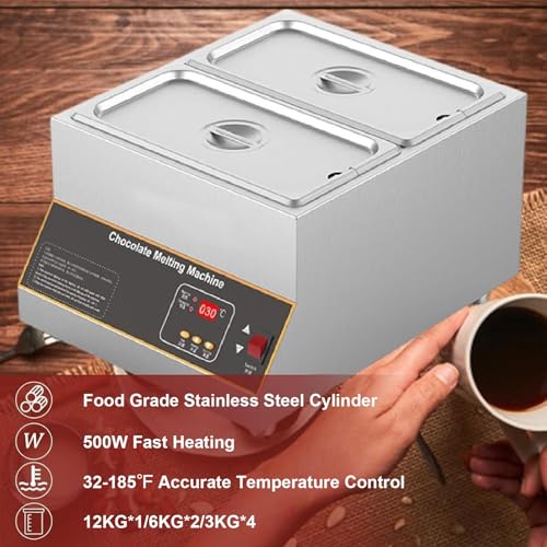 Máquina para fundir chocolate 500W 12kg 4 cilindros acero inox miniatura 3