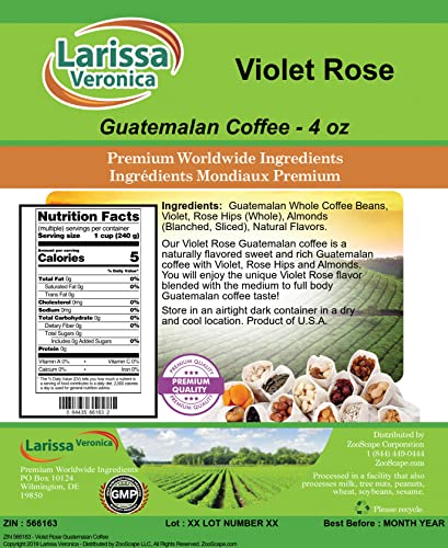 Violet Rose Guatemalan Coffee (granos enteros) 4 oz 3 Pack miniatura 2