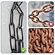 4 Stück Verlängerungskette für Hängesessel 60CM 4MM Hängesessel Kette mit Zwei Karabiner Verzinken Verstellbar Metallkette für Schaukeln, Hängesessel, Blumentöpfe, Vogelkäfig, Hängematten(Schwarz)