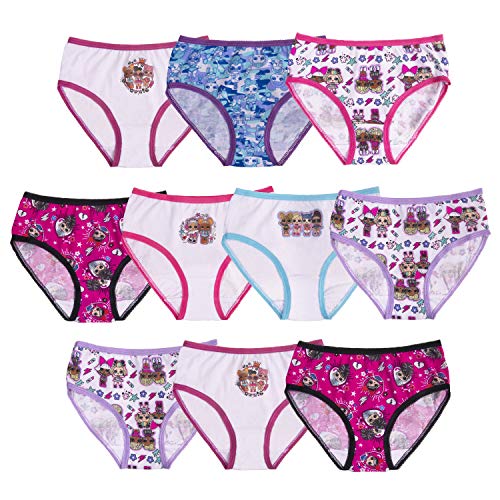 L.O.L. Surprise! girls L.o.l. Surprise! Girls' Panties Multipack Briefs, Lol 10pk, 4 US
