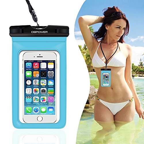 db DBPOWER Funda Impermeable Móvil, Funda Bolsa Sumergible y Colorida para iPhone 6/6 plus/6s/6s plus/5/5s/4, Samsung Galaxy S6/S6 Edge/S5/S4, Note 4/3/2, Certificado IPX8 para 100 Pies, Ventana Transparente y Sensible al Tacto