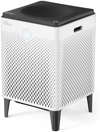 COWAY Air Purifier for Home Up to 3,120ft², Washable Pre-Filter and HEPA Filter for Smoke, Allergies, Pet Dander, Odor, AQI, Auto & Sleep Mode, Timer, 5yr Warranty, Airmega 400 White, AP-2015F
