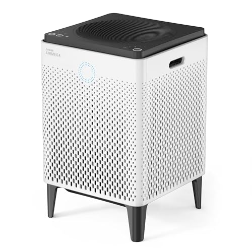 COWAY Air Purifier for Home Up to 3,120ft², Washable Pre-Filter and HEPA Filter for Smoke, Allergies, Pet Dander, Odor, AQI, Auto & Sleep Mode, Timer, 5yr Warranty, Airmega 400 White, AP-2015F