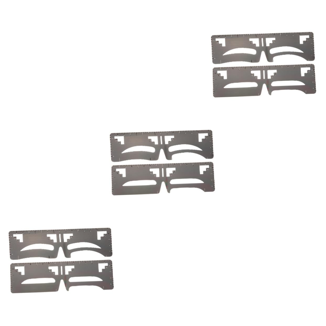 DOITOOL 6pezzi Ruler Per Sopracciglia Inossidabile Per Sopracciglia Strumento Makeup Per e Ragazze Stencil Per Design