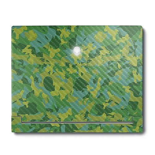 Image of MightySkins Carbon Fiber Skin Compatible with Alienware X16 R1 (2023) Full Wrap Kit - Verde Camouflage | Protective, Durable Textured Carbon Fiber Finish | Easy to Apply | Made in The USA