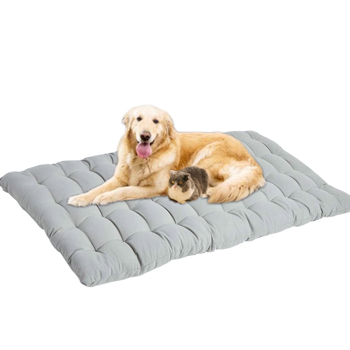 Lit apaisant gris 150x55 cm pour grand chien lavable et confortable