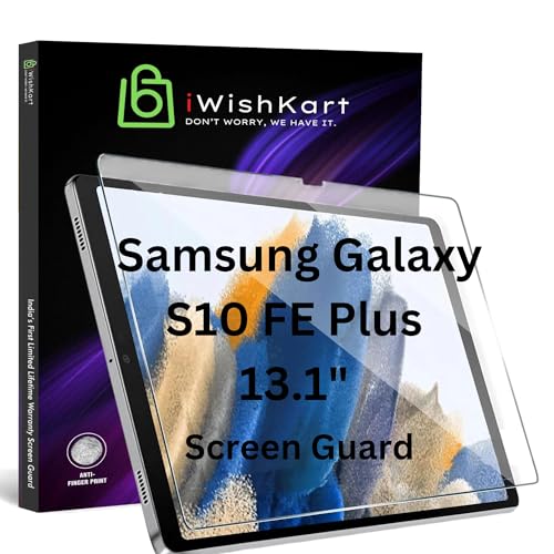 Image of compatible with Samsung Galaxy Tab S10 FE Plus 13.1 Inch Tab Tempered Glass Screen Protector Guard Full Screen Coverage Edge to Edge with Easy Installation kit | Anti-Scratch & Smudge Proof | (Sam s10fe+)