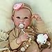 KSBD Realistic Reborn Baby Dolls - 20 Inch Cute Real Life Baby Girl Doll, Lifelike Newborn with Full Vinyl Body,Real Baby Dolls with Accessories for 3+ Years Old Kids Gifts