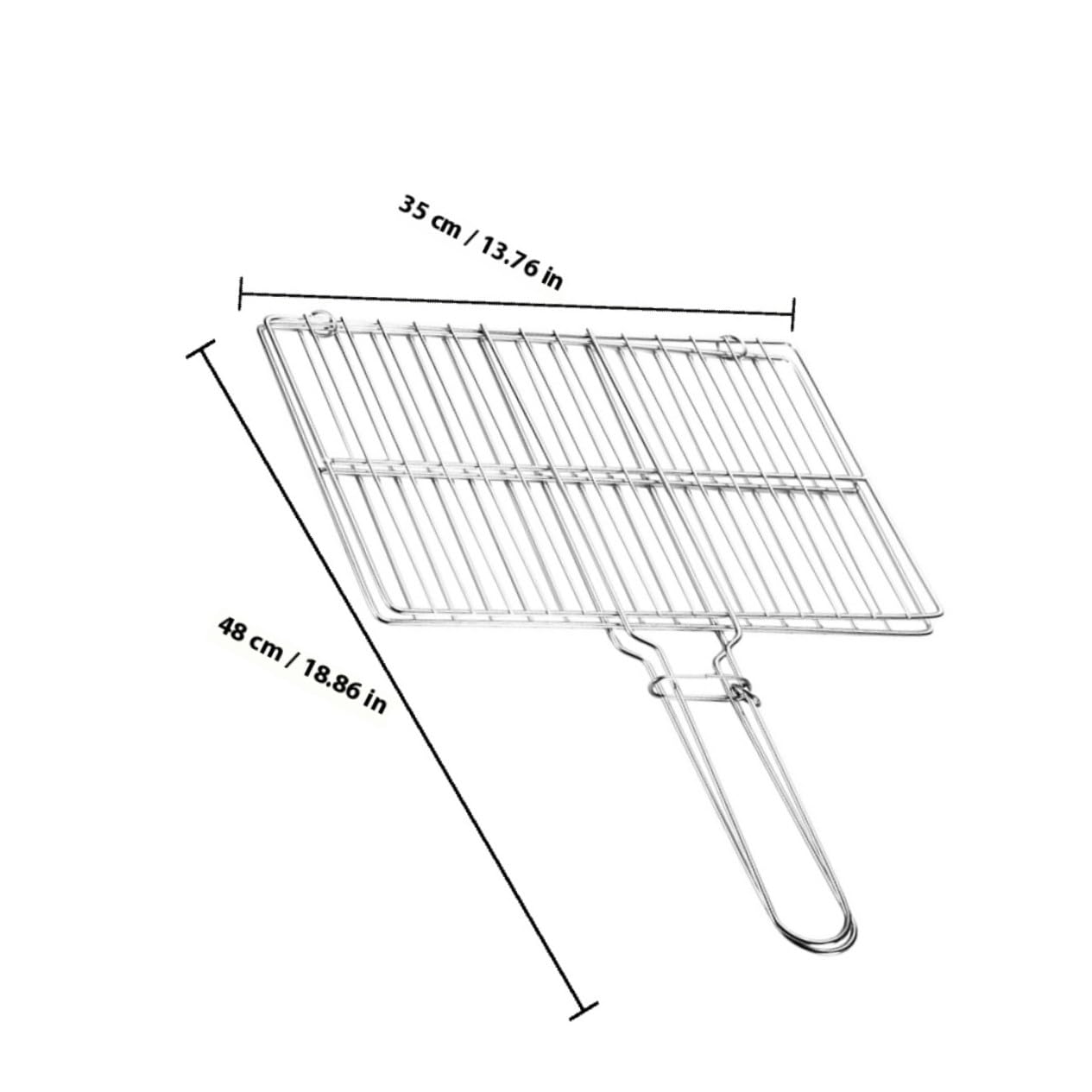 Cestello Facile da Pulire da Usare per Barbecue in Acciaio Inossidabile Rinforzato Rete per Grigliare Carne e Verdure per Barbecue All'aperto e Campeggio