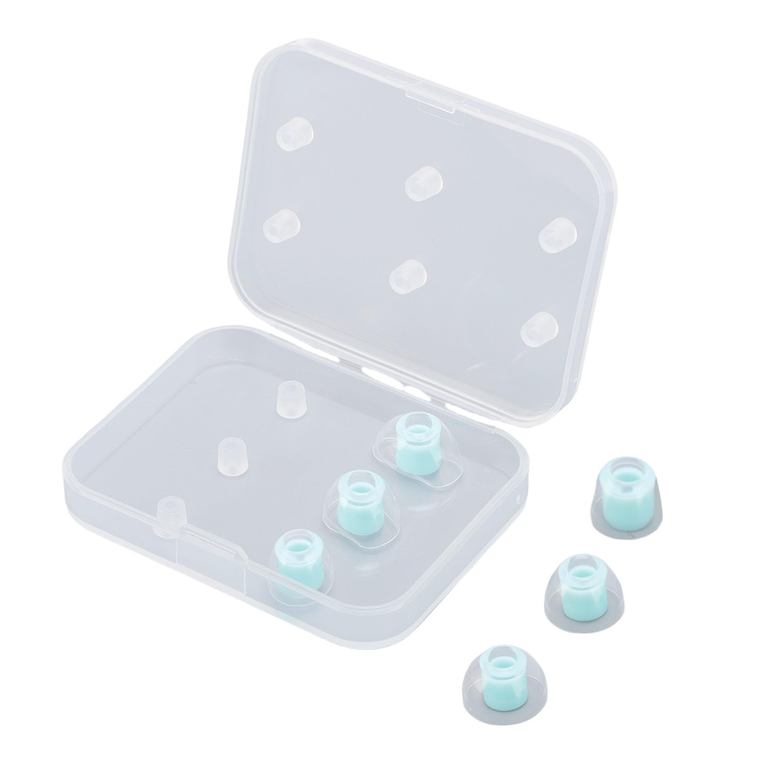 lyrlody Punte per Cuffie Intrauricolari Punta di Ricambio per Auricolari in Silicone 3 Paia S M L Foro Interno da 4 Mm Isolamento Acustico Vestibilità Ergonomica per BeatsX e Auricolari (Lago Blu)