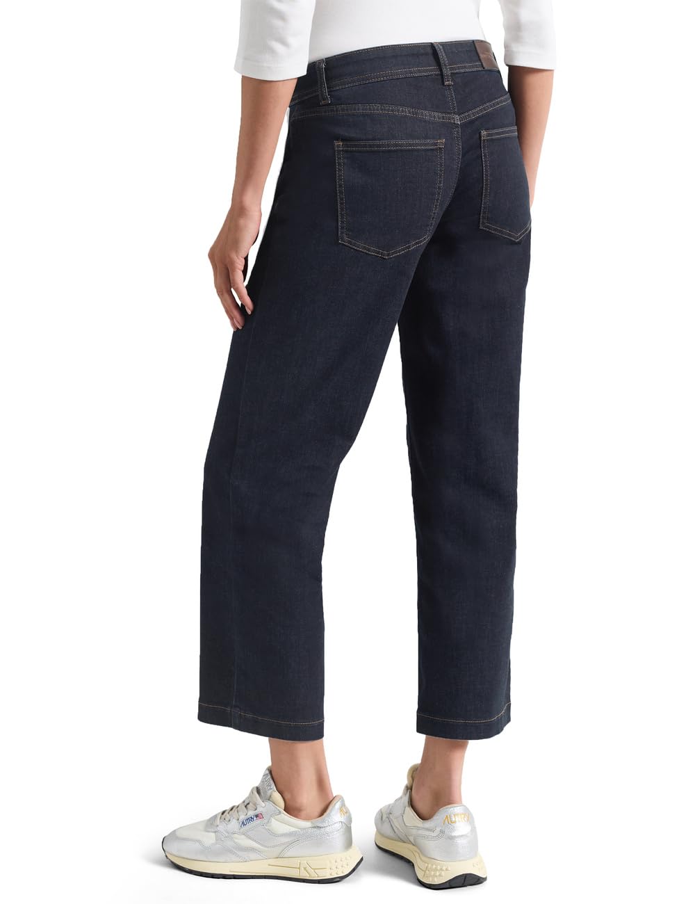 Street One Damen Mid Waist Straight Leg Jeans im Casual Fit