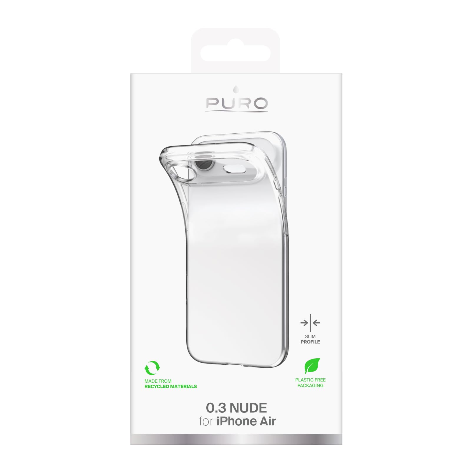 Puro Cover iPhone 17 Air, trasparente TPU Ultra-​Slim 0.3 NUDE