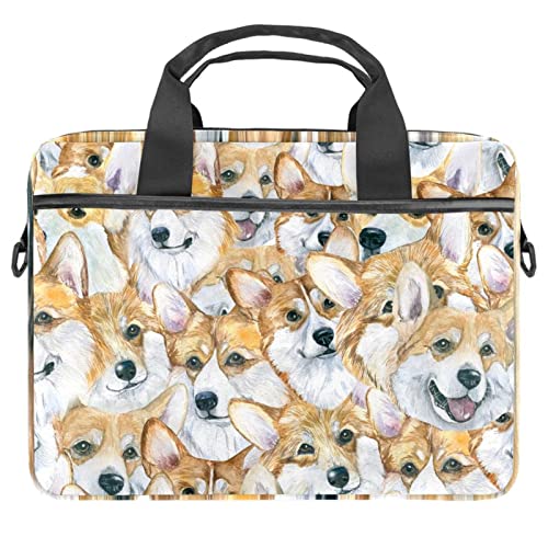 Sacoche ordinateur 13.3 pouces motif Corgi housse PC portable 14 pouces multicolore