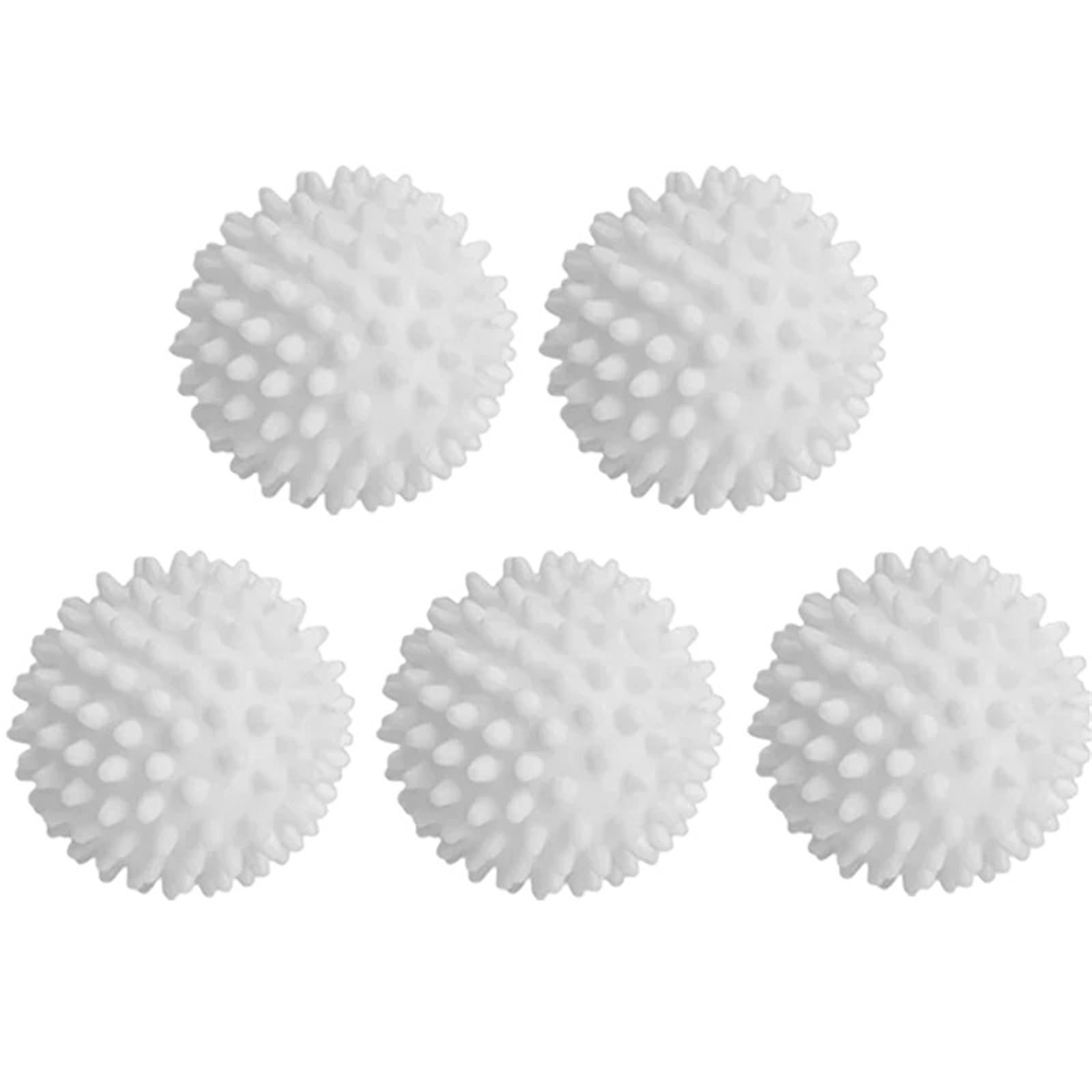 Tumble Dryer Balls, Laundry Ball Reusable PVC Solid Cleaning Softener For Washing Machine Multicolor 5pcs(5pcs-white)