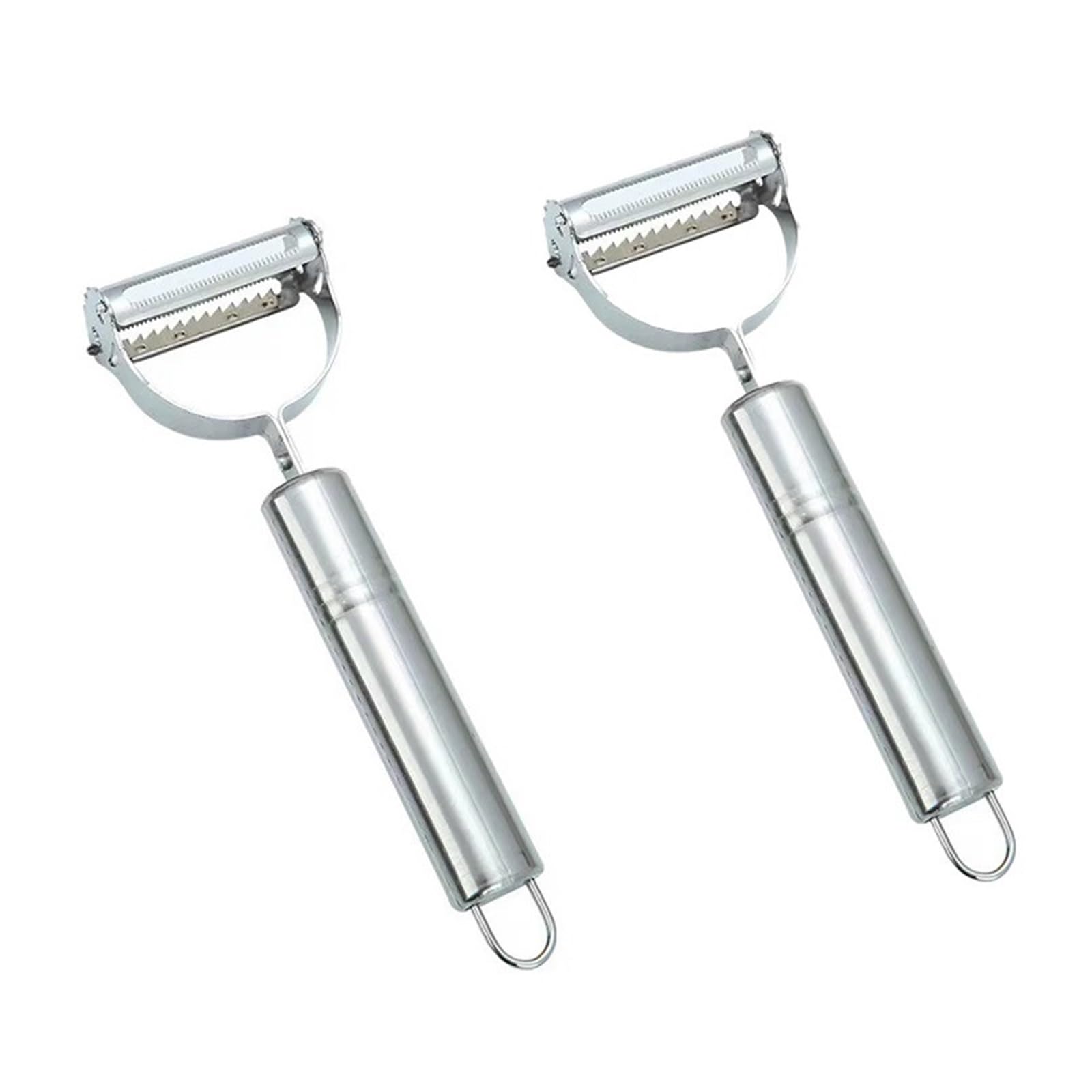 Multifunktionsschäler aus Edelstahl – Julienne-Schneider und Gemüse-Obst-Zerkleinerer(2pcs)