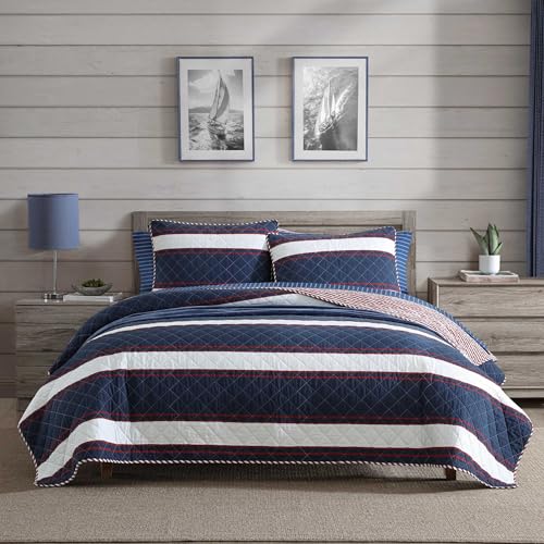 Nautica - Queen Quilt Set with Shams, Lightweight Bedding - image 1
