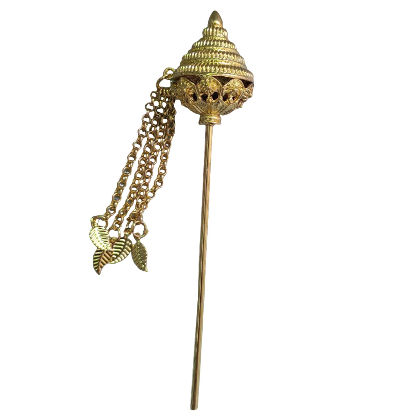 Maxtonser Gold Hair Sticks For Buns Silver Hair Fork Gold Hair Chopstick Pin Thai Traditional Gold Hair Stick