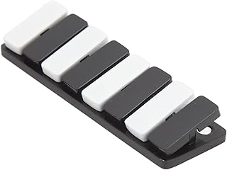 Piano Key Haptic Clicker Toy, Zinc Alloy Metal Poker Push Card Fidget Slider Toy, Compact Magnetic Metal Fidget Slider Toys (Black)