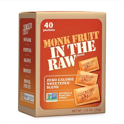 In the Raw Monk Fruit In The Raw Zero Calorie Sweetener 40 Packets 1.12 oz (32 g)