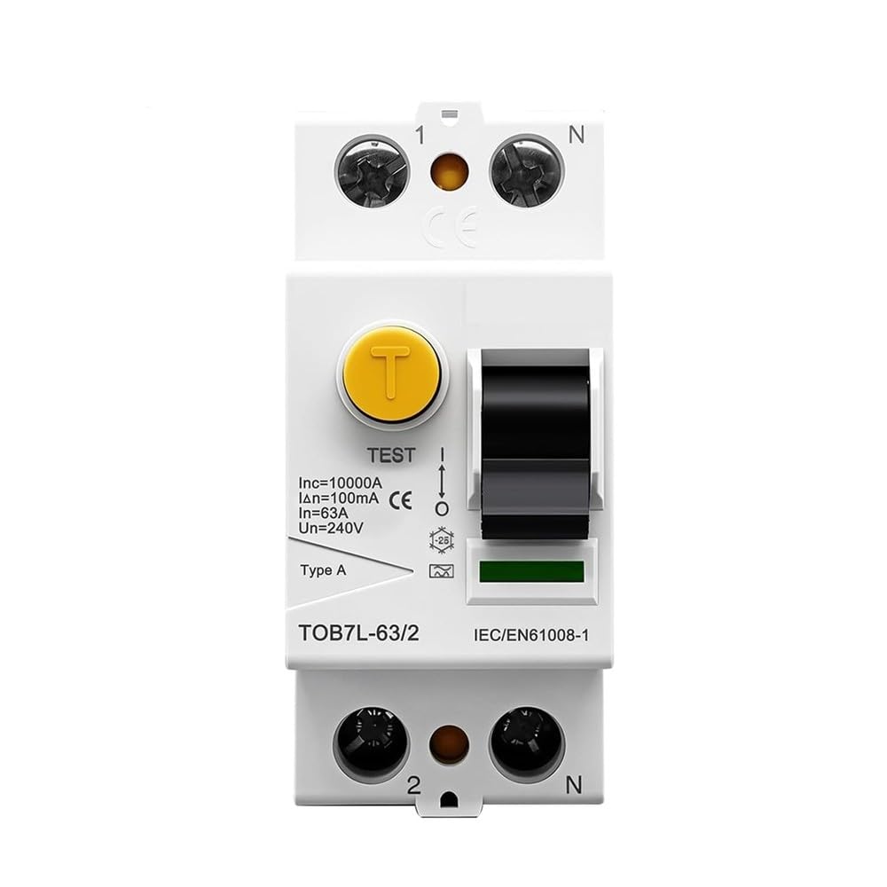 Interruttore Automatico Per Corrente Residua Elettromagnetica Tipo CA AFB 2P 4P 63A 30mA 100mA 300mA RCCB Componenti elettrici(2P AC230V 40A,AC Type 100mA)