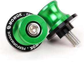 CCYYMOWOK 2 Pezzi M8 Nottolini Cavalletto Moto Accessori per KAWASAKI Z650 Z900 Z900RS Z800 Z1000 Z1000SX VERSYS 650 ER6N Ninja 650 400 1000 SX ZX-6R (Verde)