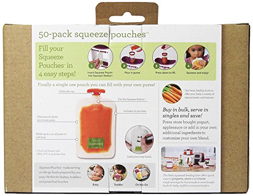 Image of Infantino Disposable Baby Food Pouches, 50-Pack, Homemade Snacks On the Go