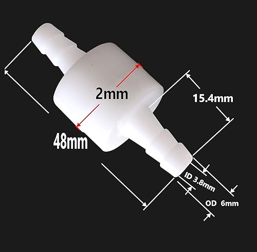 Miniatura 2 de Manguera de válvula de retención de 14 de pulgada, resistencia al ozono unidireccional en línea sin retorno para combustible, aceite, agua, gas,