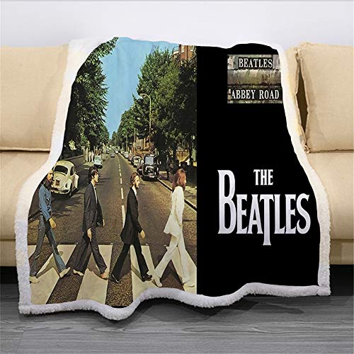 The Beatles Couverture plaid polaire extra douce et chaude pour lit et jupe, plaid pour adultes et enfants, 100… - Les Beatles, Paul McCartney, John Lennon, RIngo Starr, George Harrison The Beatles Couverture plaid polaire extra douce et chaude pour lit et jupe, plaid pour adultes et enfants, 100…