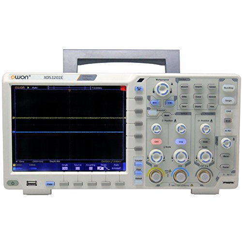 Owon Xds3202E Oscilloscope 200Mhz 1G 2Chs 8 Bits Adc 40M Record Length 75,000 Wfms/S W/ 3 Yrs Warranty 1Ns/Div 8 ”Color Lcd Fft Usb Vga #TOP1