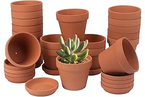 17-Pack 4" Terracotta Pots with Saucers: Versatile Gardening Essentials for Nurseries, Flowers, and Succulents