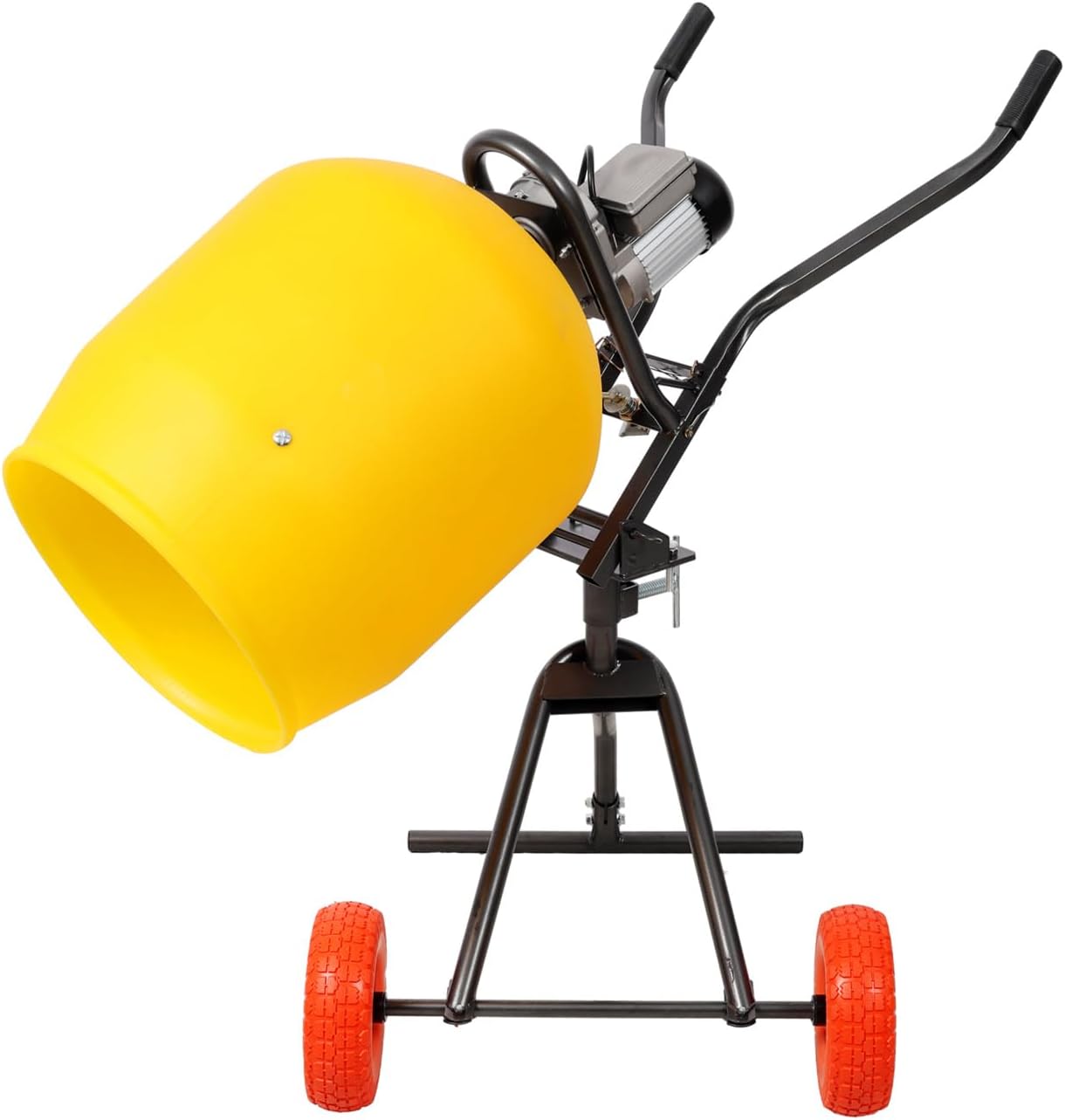 Portable Electric Poly Drum Concrete Mixer, Heavy Duty Power Cement Mixing Machine for Mortar, Stucco and Fodder, 115V/60HZ CSA Certificated (3.5 CuFt/100L)