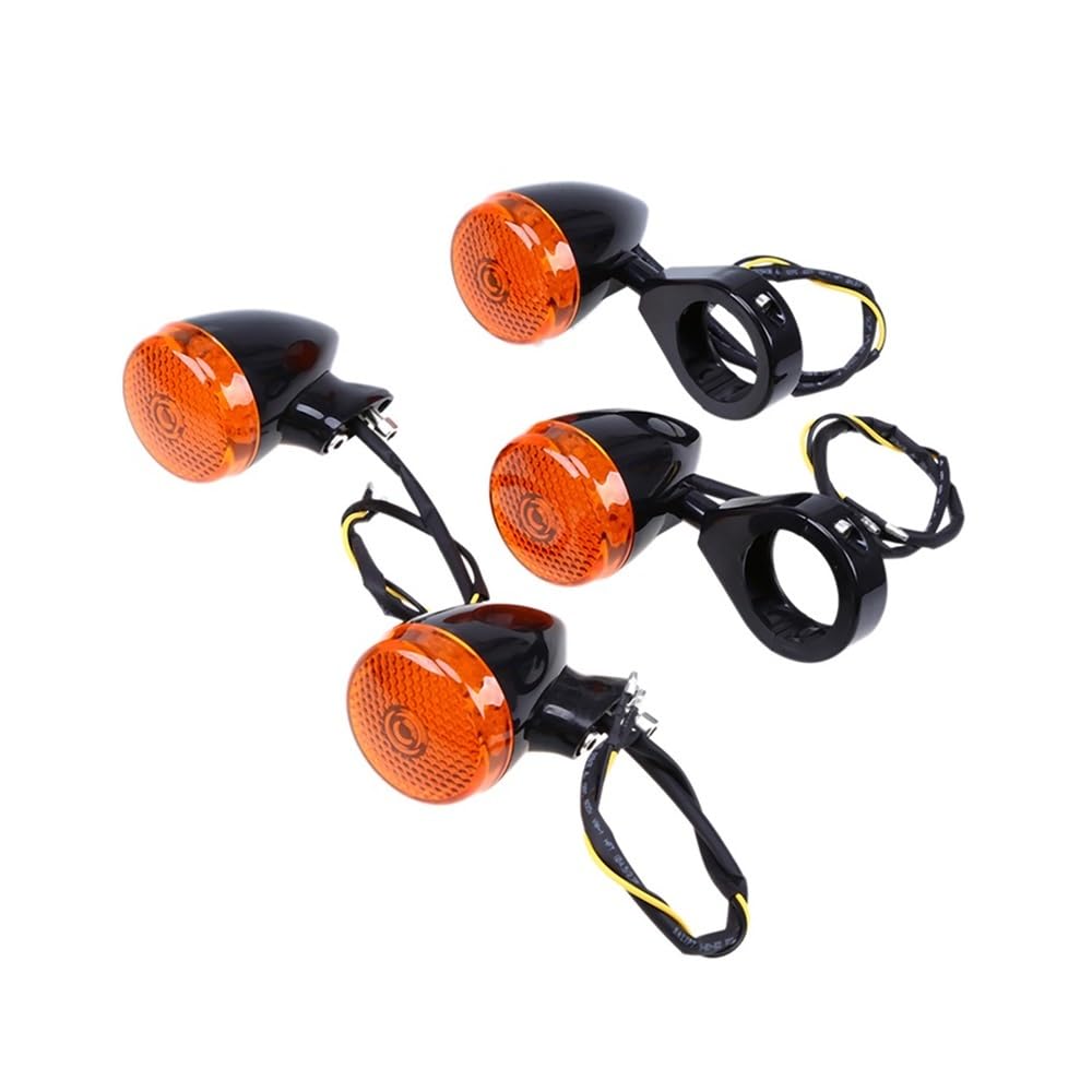 Intermitentes para Moto, 4 Uds LED Motocicleta Señal De Giro Indicador Intermitente Luz Scooter Intermitente Lámpara Se Adapta A La Mayoría De Motos para H&Arley
