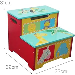 Sturdy Step Stool for Kids, Children's Wooden Step Stool, Kids Kitchen Step Stool for Home Use with Storage, Portable & Lightweight Double Step Stools for Toddlers Kids Children Boys Girls (Aqua) Sturdy Step Stool for Kids Childrens Wooden Step Stool Kids Kitchen Step Stool for Home Use with Storage Portable Lightweight Double Step Stools for Toddlers Kids Children Boys Girls Aqua