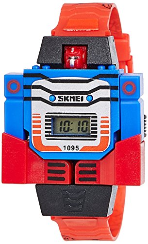 Image of SKMEI Transformers Optimus Prime Robot Watch for Kids - Digital Display, Durable Design, Adjustable Strap, Fun & Educational Timepiece, Ideal Gift for Boys & Girls