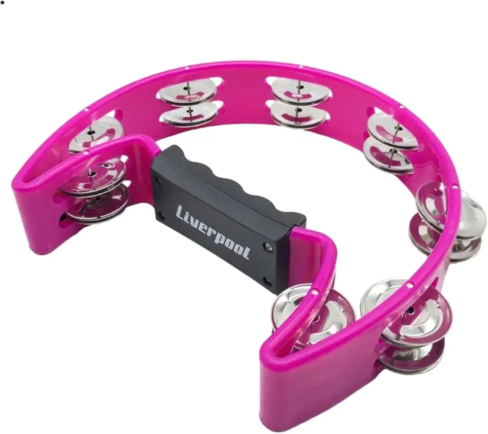 Pandeiro Meia Lua com 16 pares de platinelas em inox Cor:Roxo