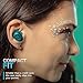 JLab Go Pop ANC True Wireless Earbuds & Charging Case, Transparent Teal, Active Noise Cancelling, 10mm Drivers, Dual Connect, Customize Your Sound with App, Be Aware Mode, Google Fast Pair