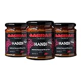 Aagrah Handi Tarka Indian Curry Cooking Sauce - Authentic Restaurant Recipe Base - Medium Heat - 270g Jar Serves 3-4 - Case of 3