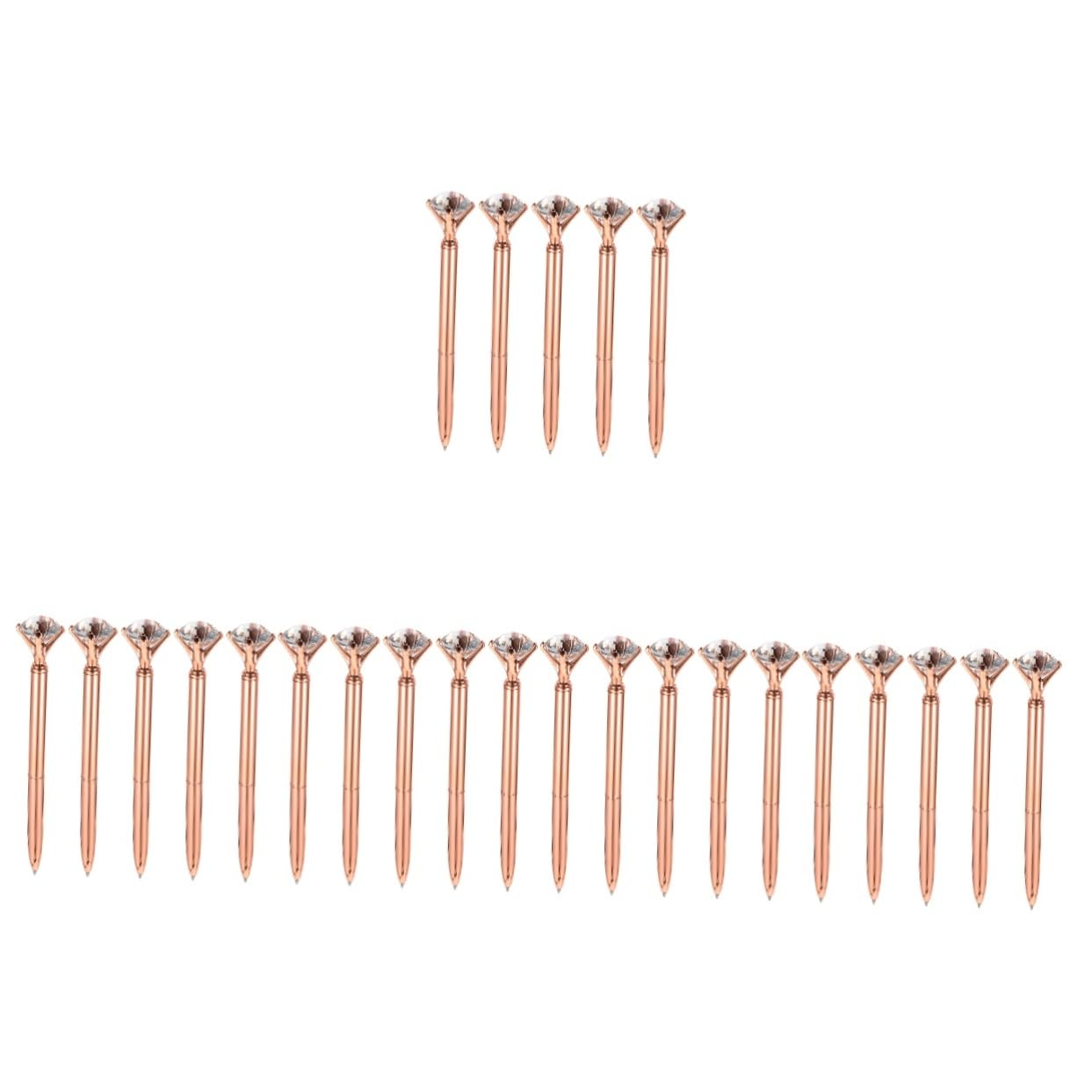 25stücke Teiliges Großer Kristall-kugelschreiber Dekorative Schreibgeräte Mit Rhinestone Eleganter Kugelschreiber Für Büro Und Kreative Anwendungen Für Notizen Und