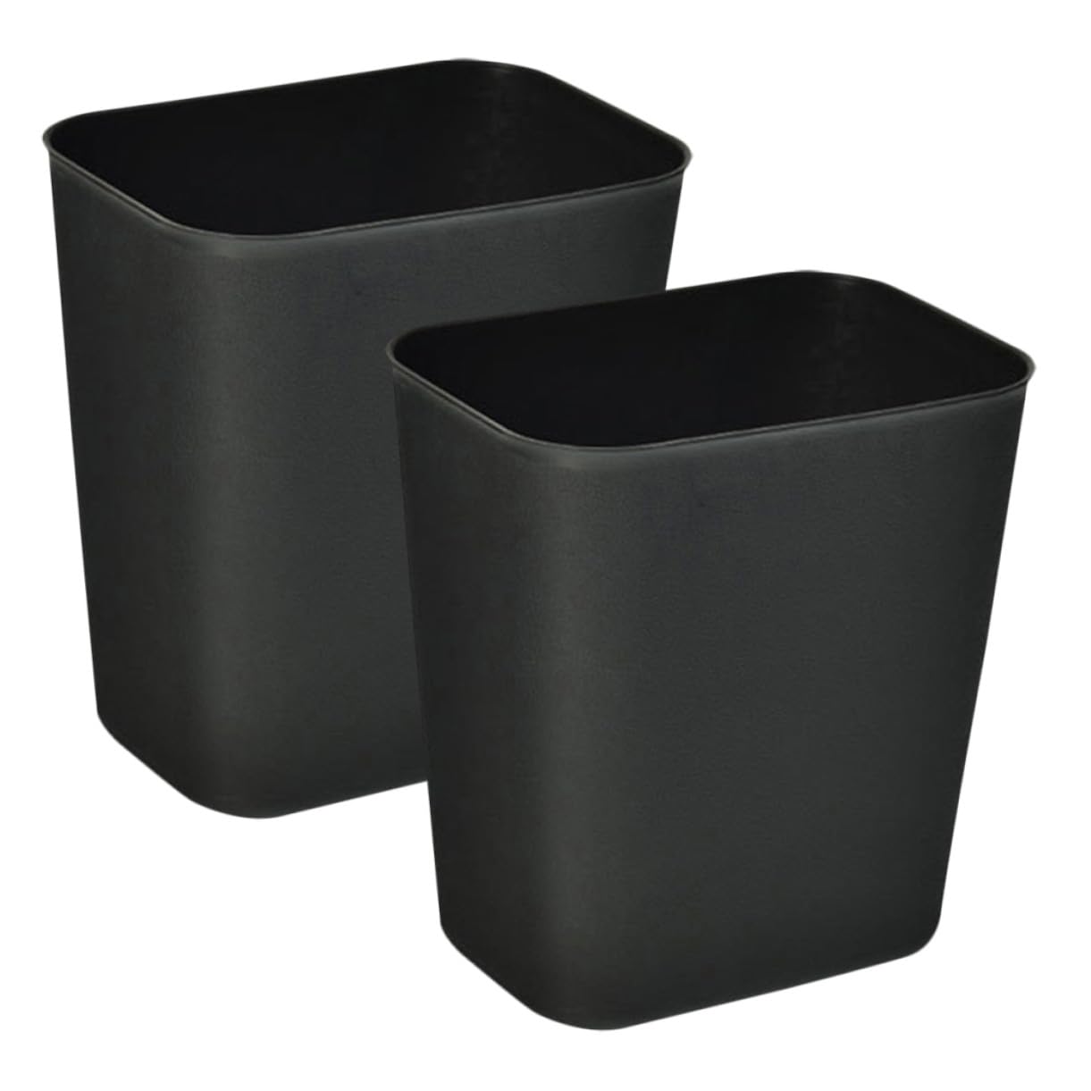 Papelera Pequeña de Plástico ABS Negra 14l, 2 Piezas para Interior