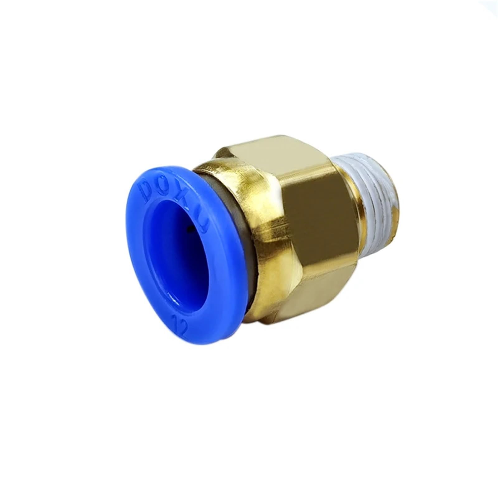 PC12-02 12 mm bis 1/4 Zoll pneumatische Anschlüsse Messing Durchgangsstecker gerade One-Touch-Armaturen 10 Stück