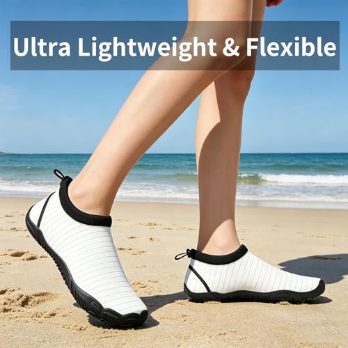 Image of Mishansha Water Shoes Women Wide Toe Quick Dry Aqua Shoes | Adult Swim Shoes Anti-slip Five Finger Barefoot Shoes For Beach Hiking Yoga Reefing Surfing River