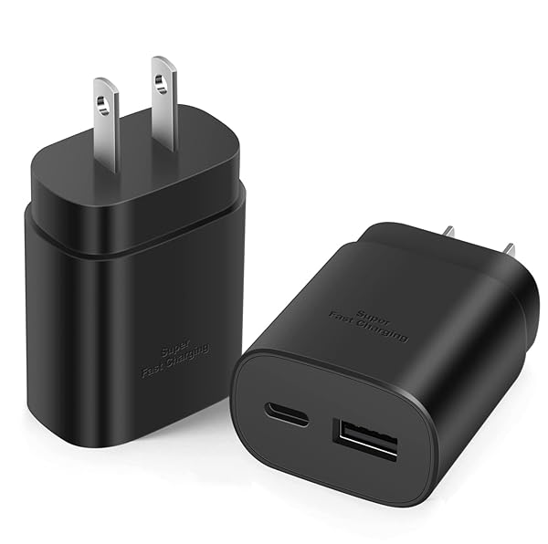 USB C Charger, 25W Super Fast Charger Dual Port Type C Wall Charger Block Compatible Samsung Galaxy S22/S22 Ultra/S22+/S21/S21 Ultra/S21+/S20/Note 10/Note 20/Z Fold3/Z Flip3