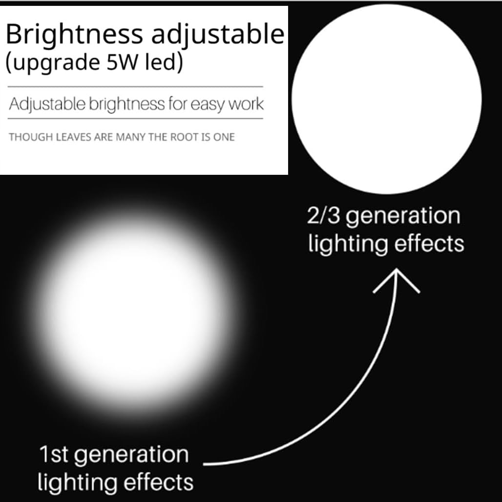 Faro Binoculare, Lente d'Ingrandimento in Vetro Ottico Medico 2,5X / 3,5X, con Luce LED Regolabile, Distanza di Lavoro 420mm, con Scatola in Alluminio, per Odontoiatria, Chirurgia