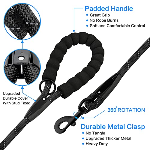 Plutus Pet Long Rope Dog Lead, Comfortable Padded Handle, Reflective Nylon Heavy Duty Rope, 4.5m, 6m - Image 2