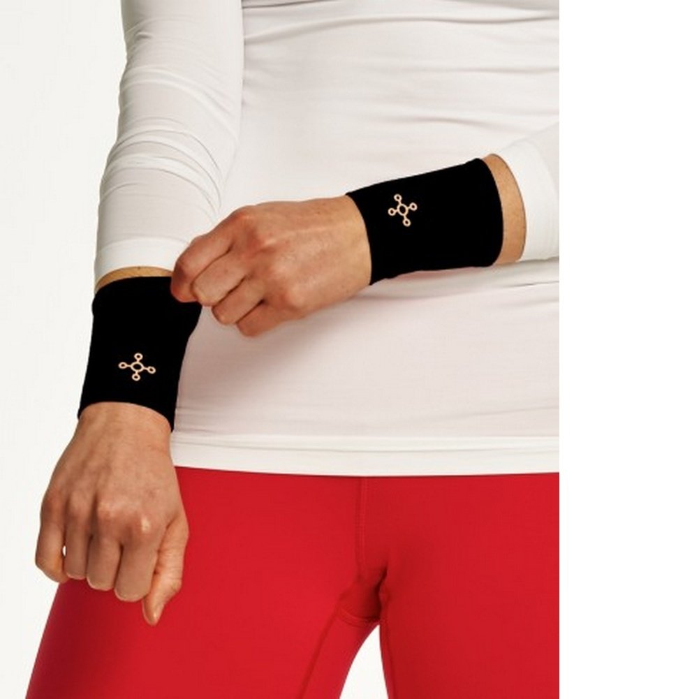 Tommie Copper Women's Recovery Affinity Wrist Sleeve, Black, Medium