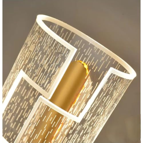 Image of Glowave Golden Acrylic Light Spiral Design Wall Lamp Light for Living Room Bedroom Bedside - Tricolour (White, Warm White, Natural White) (C54)