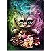 DIY en bois puzzle geant bois adulte Chat 1000 pieces dessin animé chat Art Home Decor nouvelle arrivée Alice au pays des merveilles passe-temps de caractère Image de décor de chambre cadeaux de Noël
