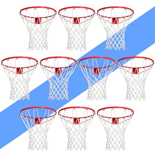 LAO XUE Basketball Net Outdoor,(7.16 oz) 12 Loops Professional Heavy Duty Basketball Net Replacement,All Weather Anti Whip, Suitable for Outdoor Standard 12 Loops Basketball Hoop