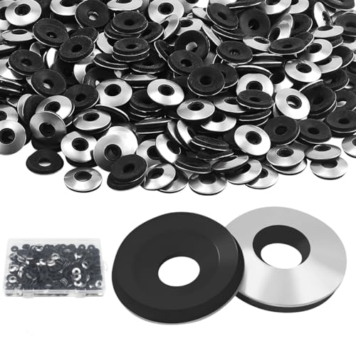 250 Piezas Arandelas Metálicas con Goma de M6,3mm x 16mm, Arandelas de Sellado Adheridas con EPDM, Arandela Plana, Arandela Neopreno para Aparatos Eléctricos, Maquinaria Industrial, Construcción